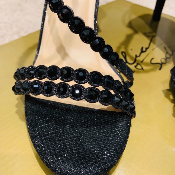 ✨NIB✨ Black Metalic w/ Gem Studs Heel - Picture 6 of 8